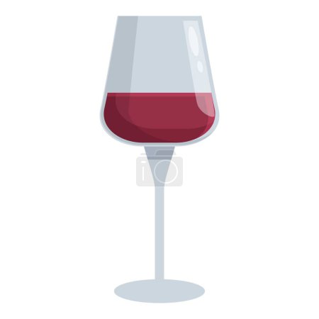 Non alcoholic red wine glass icon cartoon vector. Healthy drink. Celebration vine