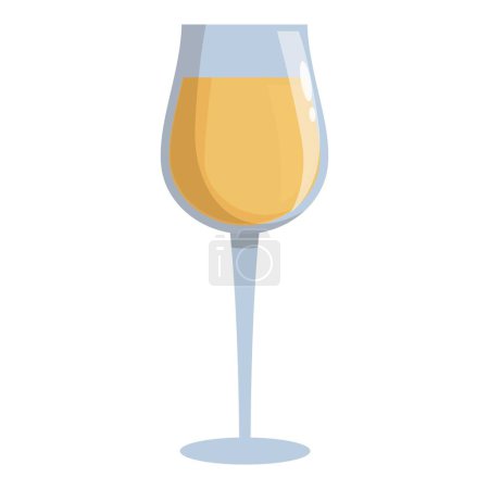 Gold wine glass icon cartoon vector. Non alcoholic drink. Sweet cocktail
