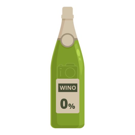 Wine bottle icon cartoon vector. Non alcoholic drink. Natural fluid