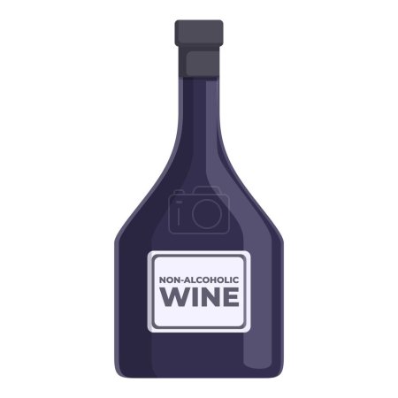 Wide non alcoholic bottle icon cartoon vector. Danger addiction. Drop liquid