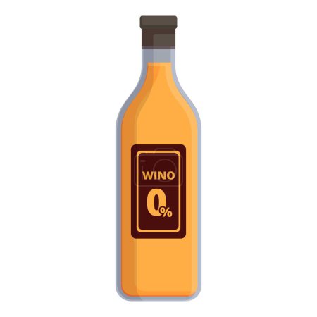New wine bottle drink icon cartoon vector. Mark sweet. Zero alcohol beverage