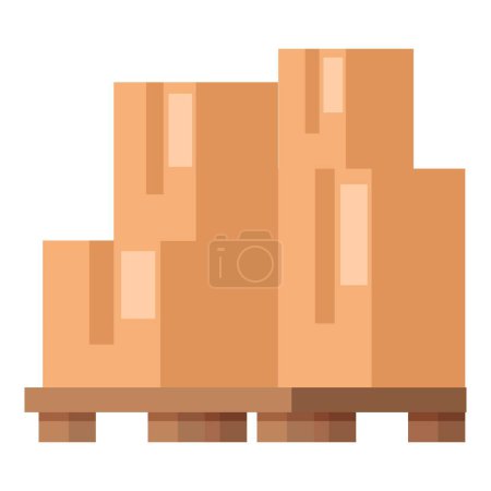 Wholesale stack boxes icon cartoon vector. Retail storage. Box pack
