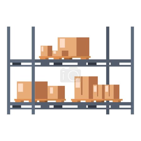 Wholesale store metal racks icon cartoon vector. Shop retail. Interior inventory