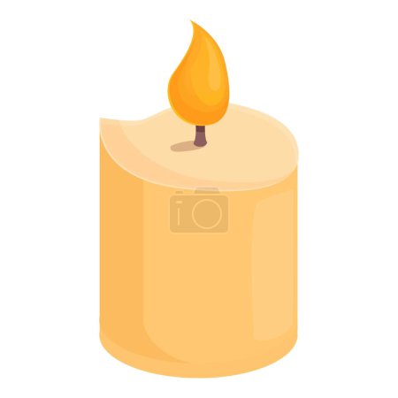 Illustration for Alchemist burning candle icon cartoon vector. Magic alchemy. Toxic essence - Royalty Free Image