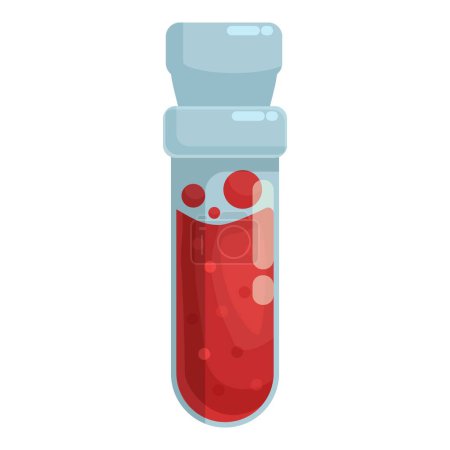 Alchemist test tube icon cartoon vector. Liquid tool. Power energy jar