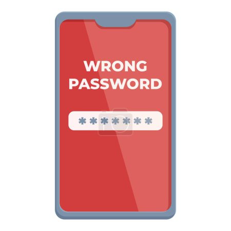 User secure wrong password icon cartoon vector. Network storage. Mistake hand