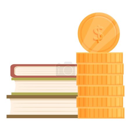Stack of books beside rising coin stack, symbolizing the value of investing in education