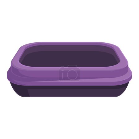 Vektorgrafik eines lila Plastikbehälters für Lebensmittel auf weißem Hintergrund