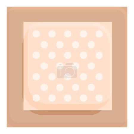 Illustration graphique d'un bandage adhésif avec un motif pointillé isolé sur fond beige