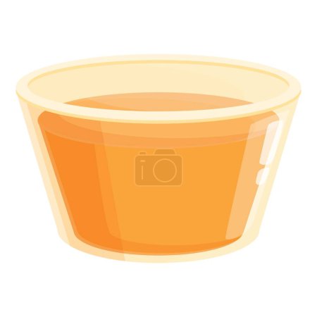 Illustration for Vibrant vector illustration of an empty orange plastic bowl isolated on white - Royalty Free Image