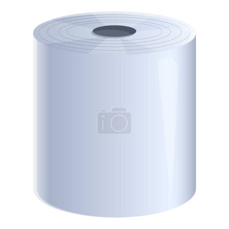 Highresolution vector graphic of a single toilet paper roll isolated on a clean white background