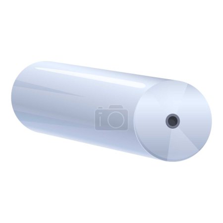 Sauberes, detailliertes Vektordesign eines weißen, markenlosen zylindrischen Rohres