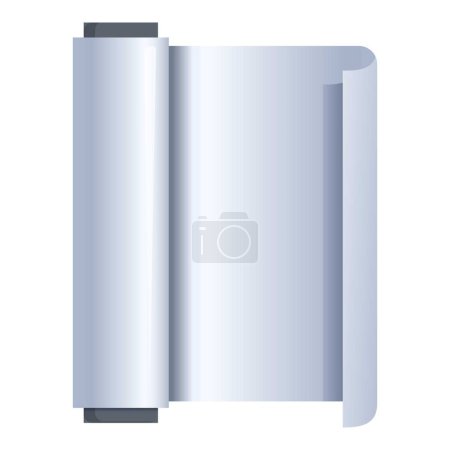 Highresolution image of a rolled steel coil against a pure white background