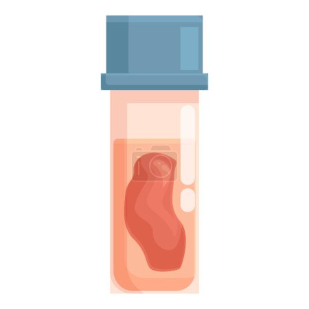 Vector graphic of a stylized blood sample in a test tube, ideal for medical and healthcare design