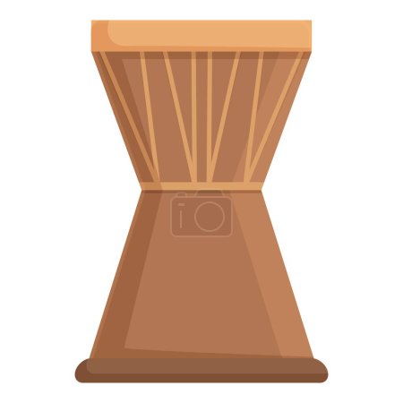 Vintage wooden hourglass illustration with sand timer vector design in flat style, showcasing the concept of time management and passing countdown