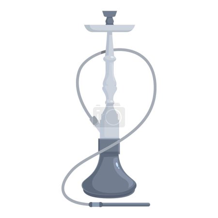 Clean and simple vector image of a hookah with a sleek, contemporary design