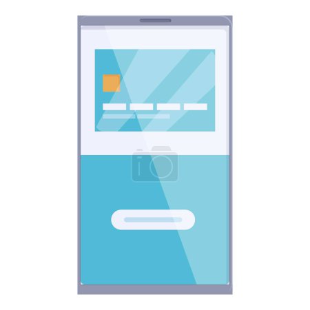 Vector illustration of a mobile app interface in a modern flat design style, featuring search functionality