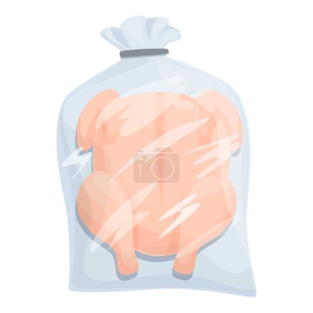 Flat vector illustration of a piggy bank inside a transparent bag, symbolizing savings and financial security