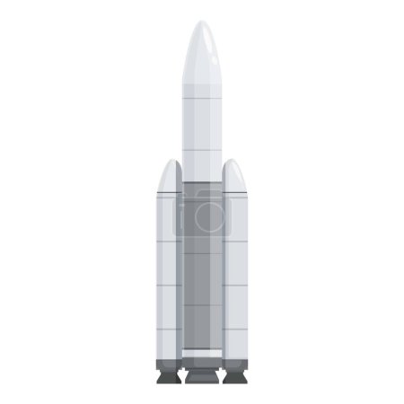 Vector illustration of a sleek, contemporary space rocket isolated on a clean white background