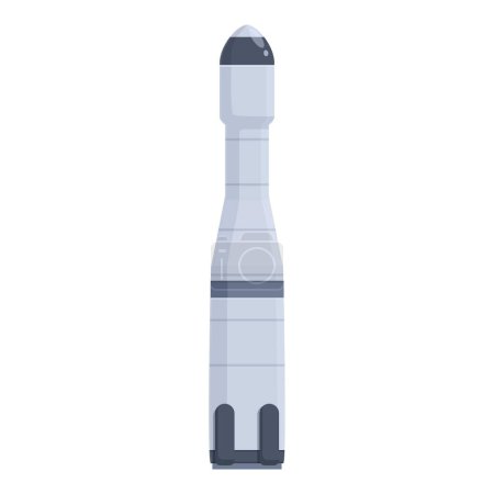 Flat design of an isolated space launch vehicle suitable for scientific or educational graphics