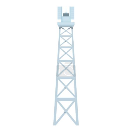 Illustration for Vector illustration of a sleek, modern mobile phone tower isolated on a white background - Royalty Free Image