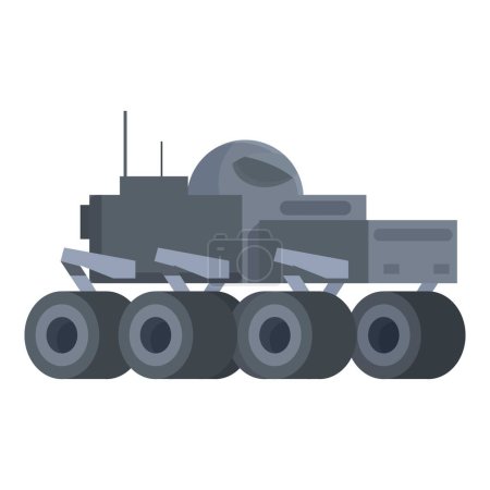 Ilustración vectorial de un tanque militar gris estilizado, perfecto para varios proyectos de diseño
