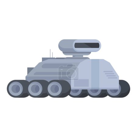 Futuristische Darstellung militärischer Panzerfahrzeuge mit fortschrittlichen Waffen und moderner Kriegstechnologie vor isoliertem weißem Hintergrund. Mit Panzerdesign und futuristischem Konzept für taktisches Spielvergnügen