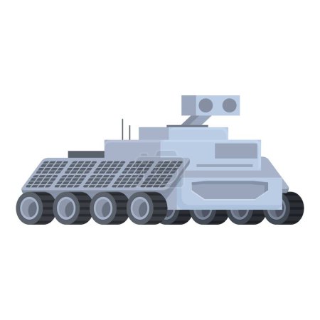 Illustration eines futuristischen Militärpanzers mit fortschrittlicher Technologie und innovativem Design für moderne Kriegsführung mit gepanzerter Verteidigung und strategischer Bereitschaft