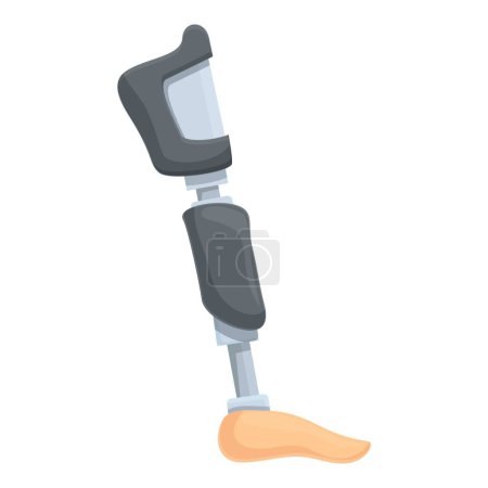 Illustration of modern prosthetic leg using advanced healthcare technology for amputees and individuals with lower limb loss, featuring innovative design and durable, functional engineering
