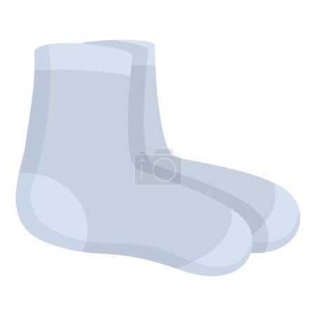 Vector graphic of cozy grey socks isolated on a white background