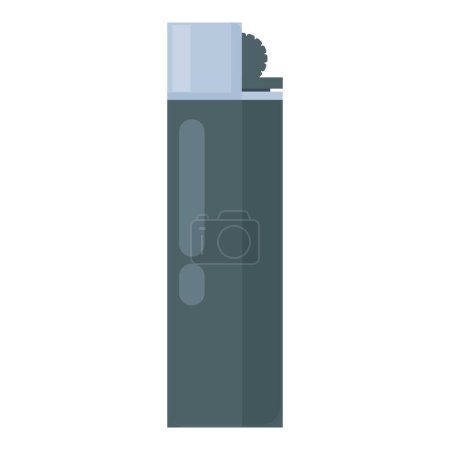 Illustration for Detailed vector illustration of modern electric rechargeable flameless lighter with sleek design on a white background, perfect for smoking accessory concepts - Royalty Free Image