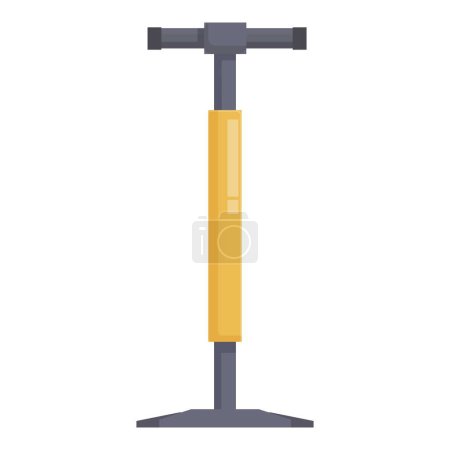 Vector illustration of a modern manual bicycle pump with a flat design style