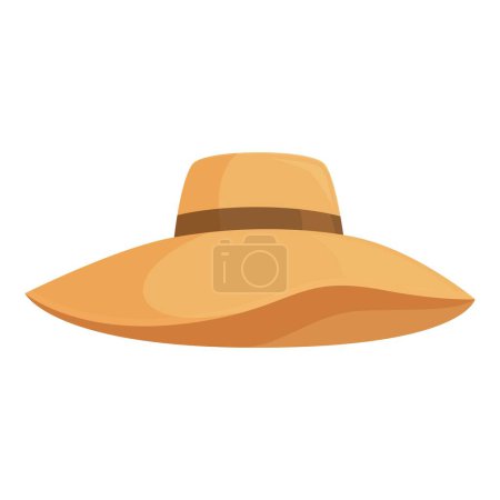 Charming vector graphic of a stylish widebrimmed hat, perfect for fashion concepts