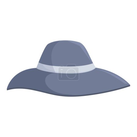 Ilustración vectorial elegante y simplista de un sombrero de borde ancho, perfecto para temas de diseño de moda