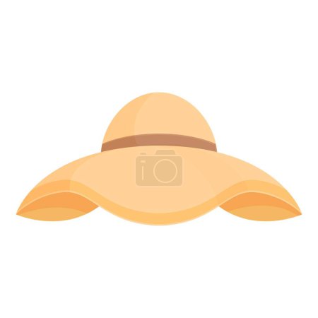 Stylish widebrimmed summer hat graphic, perfect for vacation and fashion themes