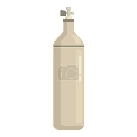 Flat design vector of a modern stainless steel soda siphon on a white background