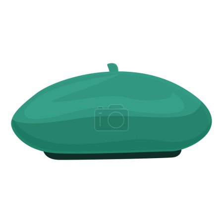 Vector illustration of a sleek green ceramic dish cover on a white background