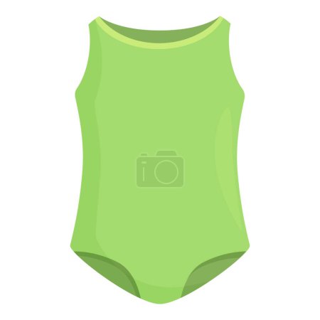 Ilustración vectorial de un traje de bebé verde liso, adecuado para diseños gráficos