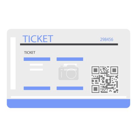 Vektor-Illustration eines modernen, generischen Veranstaltungstickets mit Barcode