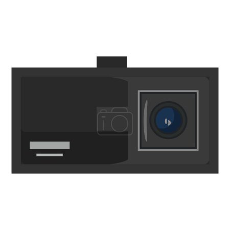 Illustration einer klassischen schwarzen Kamera, ideal für Fotografie und Nostalgie-Themen