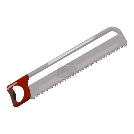 Illustration for Detailed vector graphic of a hand saw, perfect for hardware tool concepts - Royalty Free Image