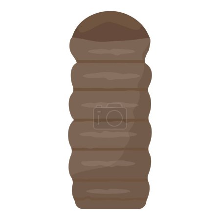 Vereinfachte Vektorgrafik eines klassischen Schokoladeneclairs, perfekt für Feinschmecker-Designs