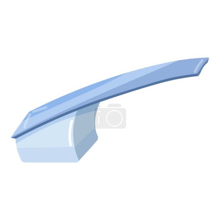 Vector illustration of a blue car spoiler, perfect for vehicle design elements