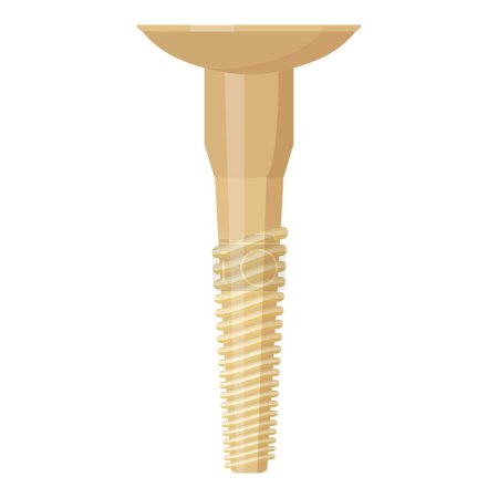 Digitally created image of a tan orthopedic screw used for surgical implants