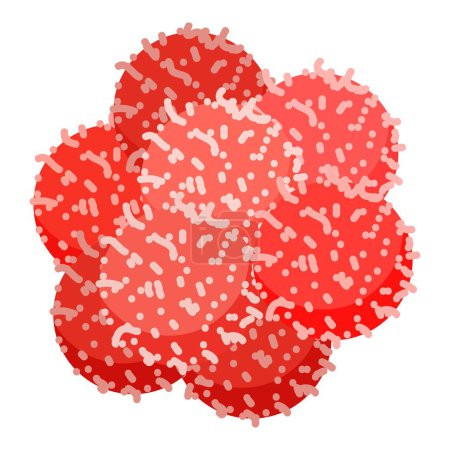 Detailed digital art illustration of red abstract sponge texture, vibrant and porous, perfect for background, wallpaper, or graphic design concepts