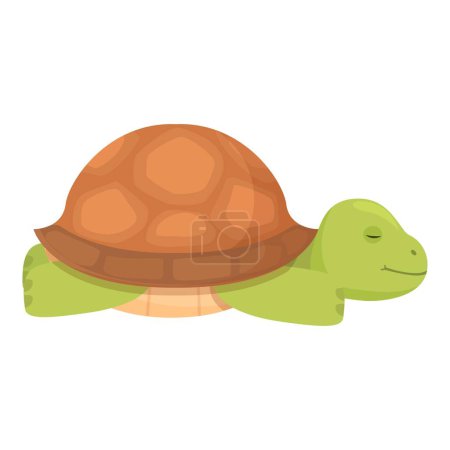 Lächelnde Cartoon-Schildkröte Illustration mit bunten. Bezaubernd. Und fröhliche Tierfiguren für die Kindererziehung. Natur