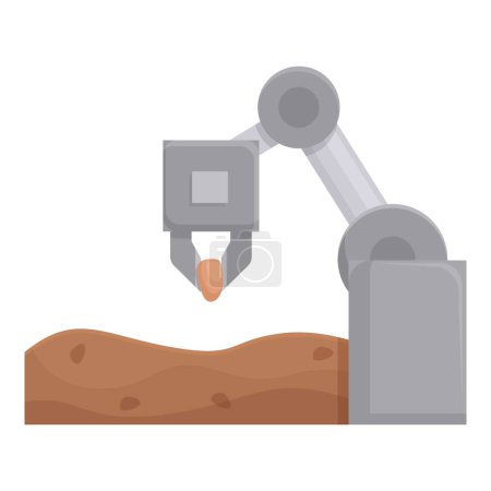 Vector illustration of a robotic arm engaged in precise wood carving, representing automation in carpentry
