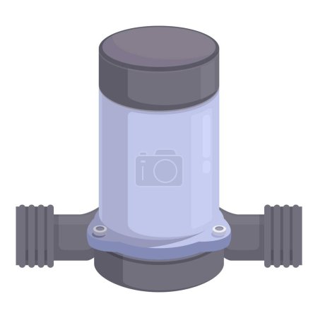 Illustration for Isometric industrial pipe connector illustration with metal flanges in a plumbing pipeline connection for water supply. Steel fitting engineering. 3d infrastructure equipment - Royalty Free Image