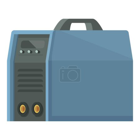Illustration of a portable generator with vector technology for electricity supply and backup power in case of emergency. Isolated in a flat design style perfect for home. Camping. Outdoor