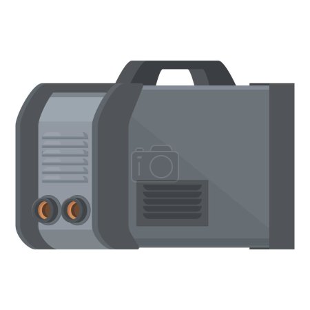 Digital illustration of a compact, portable generator for modern graphic designs